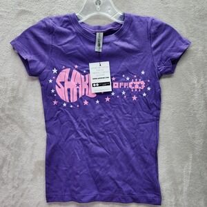 LA Pop‎ Art Graphic Tee Kids Small 5/6 Purple Shake It Off Guitar Short Sleeve